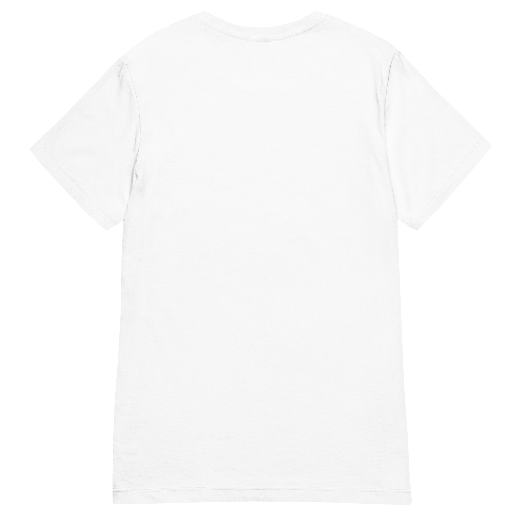 T-shirt cintré en coton blanc intense imprimé “Sfogliatelle” de Paradis Perdus® 4 Le KRUSH workshop boutique T-shirt cintré en coton blanc intense imprimé “Sfogliatelle” de Paradis Perdus® posé à plat de dos