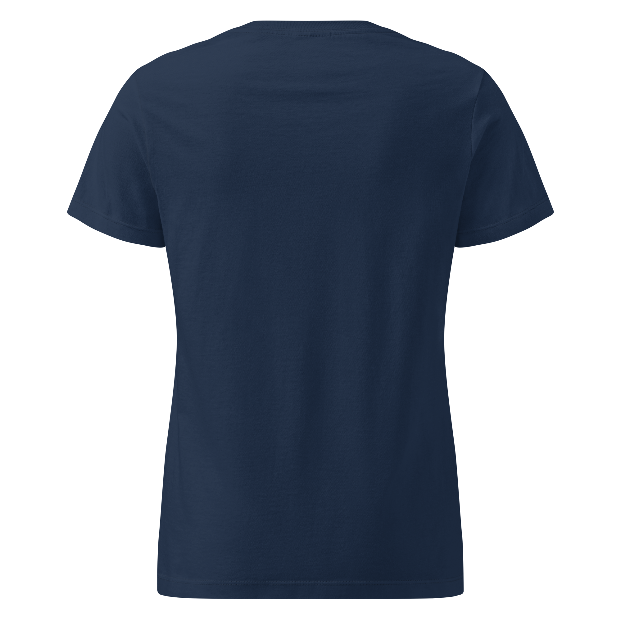T-shirt cintré en coton bleu marine imprimé “Sfogliatelle” de Paradis Perdus® 2 Le KRUSH workshop boutique T-shirt cintré en coton bleu marine imprimé “Sfogliatelle” de Paradis Perdus® porté de dos