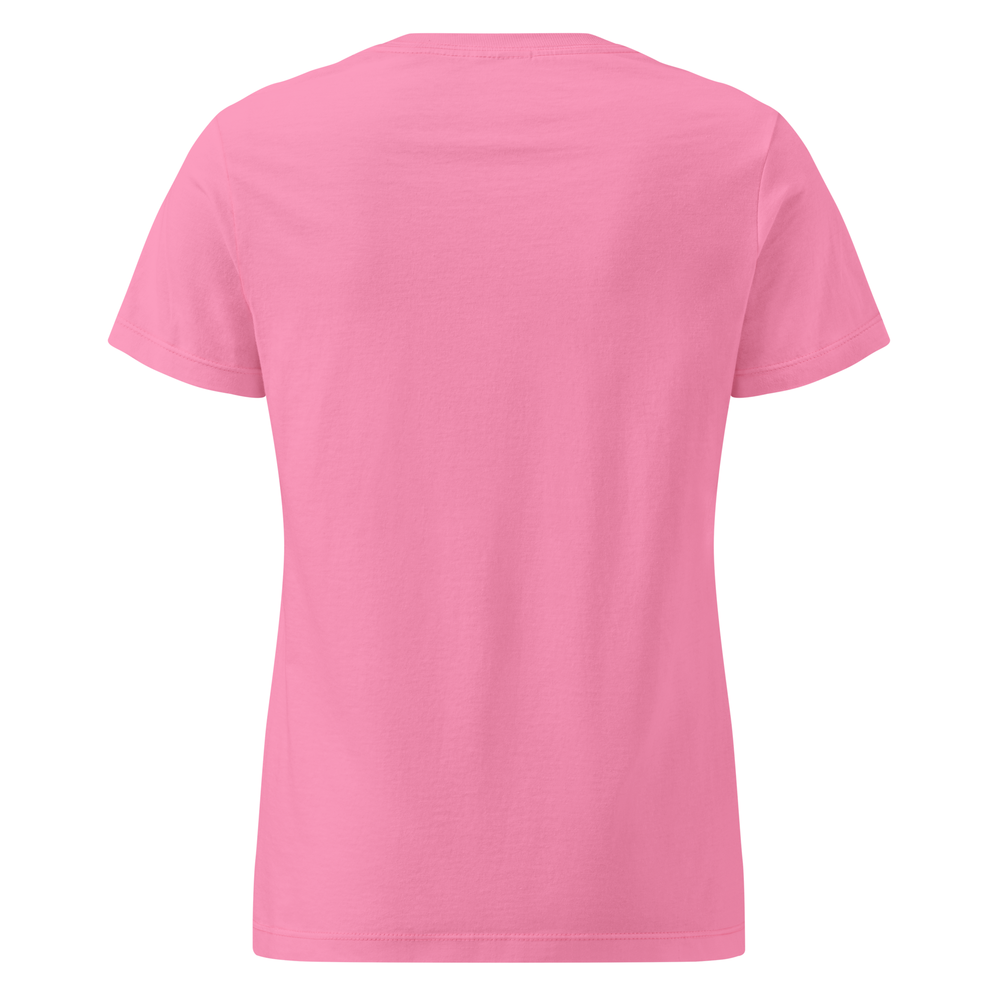 T-shirt cintré en coton rose bonbon imprimé “Panscro” de Paradis Perdus® 2 Le KRUSH workshop boutique T-shirt cintré en rose bonbon intense imprimé “Panscro” de Paradis Perdus® porté de dos