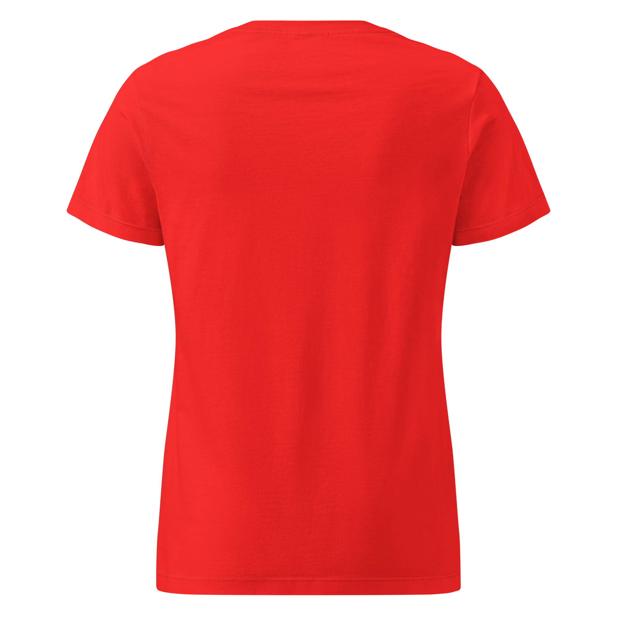 T-shirt cintré en coton rouge écarlate imprimé “Panscro” de Paradis Perdus® 2 Le KRUSH workshop boutique T-shirt cintré en coton rouge écarlate imprimé “Panscro” de Paradis Perdus® porté de dos