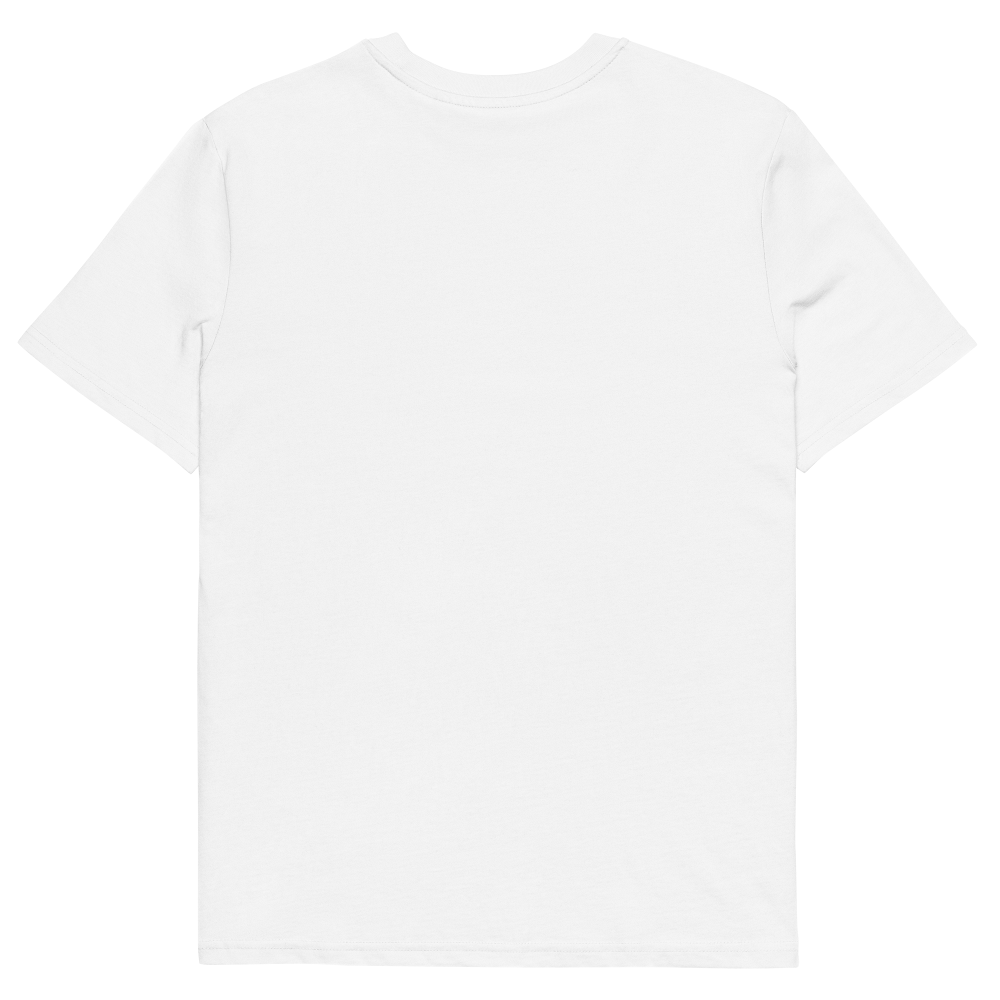 T-shirt en coton bio blanc intense imprimé “Panscro” de Paradis Perdus® 4 Le KRUSH workshop boutique T-shirt en coton bio blanc intense imprimé “Panscro” de Paradis Perdus® posé à plat de dos