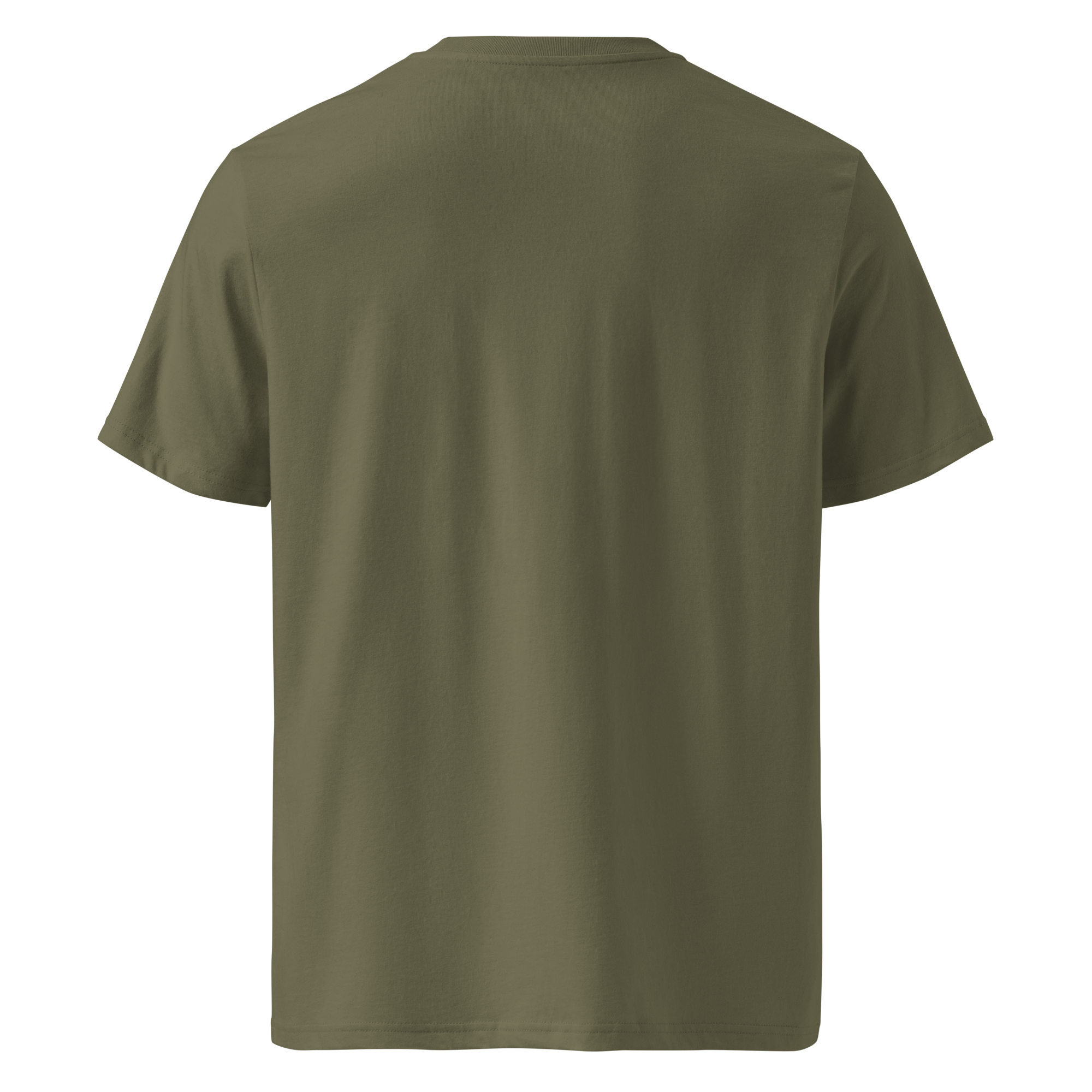 T-shirt en coton bio kaki army imprimé “Panscro” de Paradis Perdus® 2 Le KRUSH workshop boutique T-shirt en coton bio kaki army imprimé “Panscro” de Paradis Perdus® porté de dos