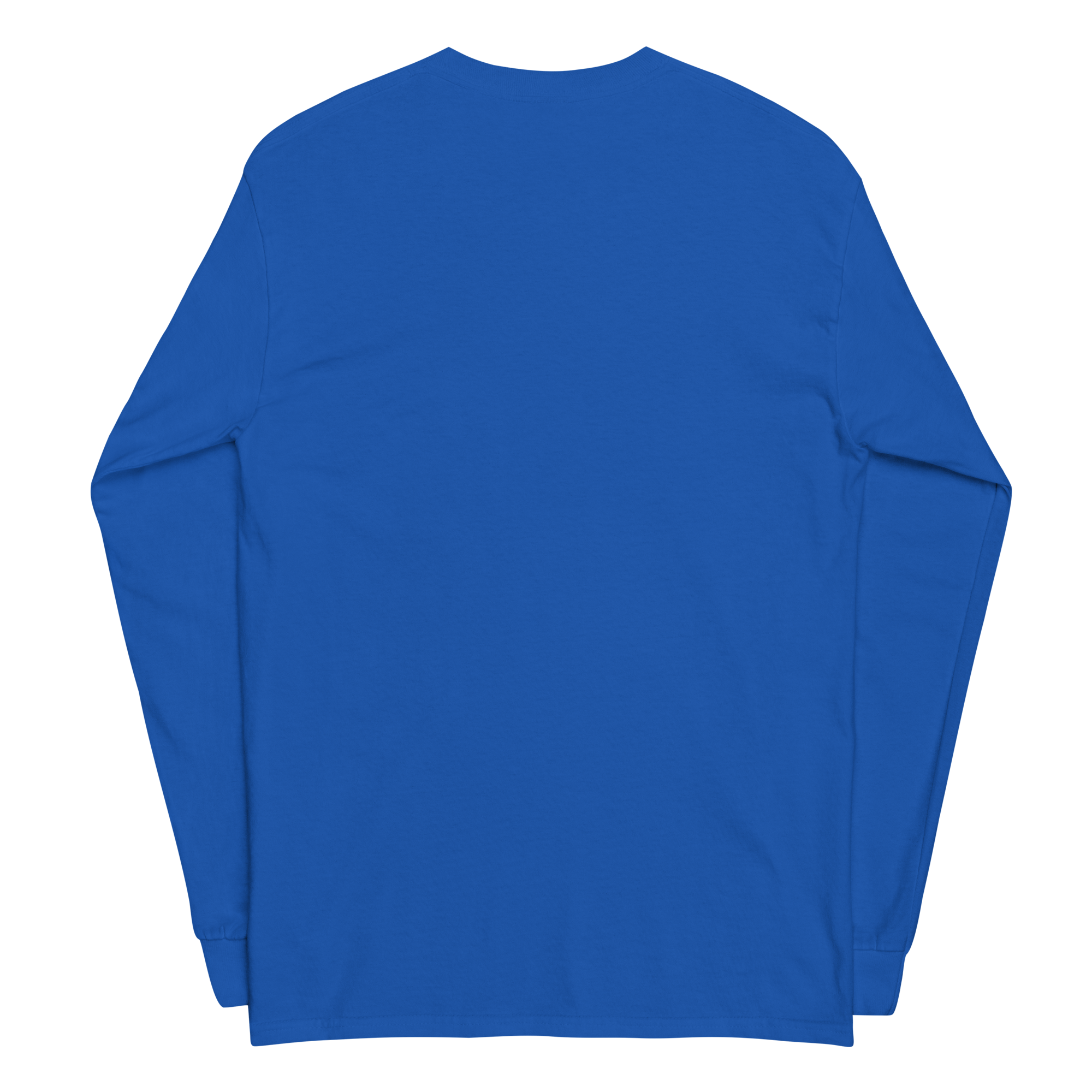 T-shirt manches longues en coton bleu outremer imprimé “Panscro” de Paradis Perdus® 4 Le KRUSH workshop boutique T-shirt manches longues en coton bleu outremer imprimé “Panscro” de Paradis Perdus® posé à plat dos